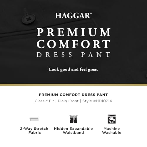 Image of Haggar Men's Premium Comfort Classic Fit Flat Front Dress Pant