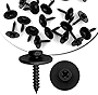 20Pcs Metal Black Car Screw Body Bumper Hood Retainer Clips A15100800ux0092