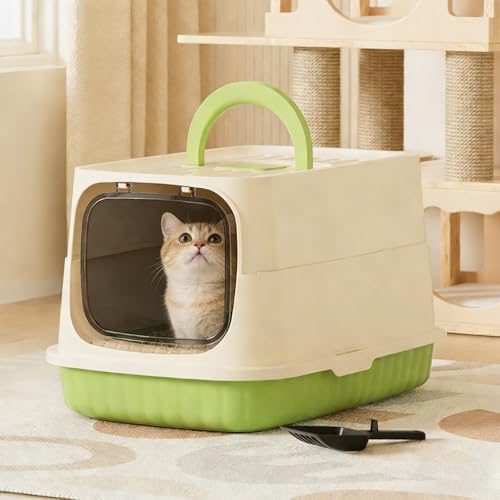 Arenero para gato grande cerrado con tapa y pala miniatura 5