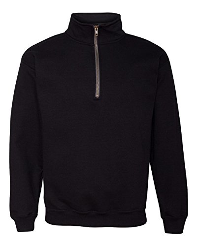 Gildan mens Heavy Blend 8 oz. Vintage Classic Quarter-Zip Cadet Collar Sweatshirt(G188)-BLACK-2XL