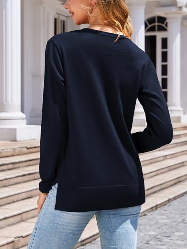 Image of Veryoung Women's 2026 Long Sleeve Lightweight Crewneck Casual Cardigan Sweater S-3XL