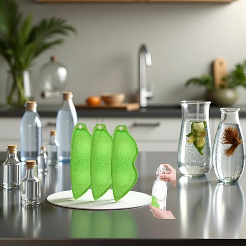 Image of Multipurpose Bean Shaped Sponge Set - 3 Pack Heat Resistant Bottle & Internal Cleaning Sponges - Reusable entreprises Bottle Cleaning Tools