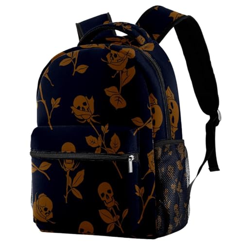 Sac à dos d'école crânes dans les roses : le confort optimal contre le mal de dos
