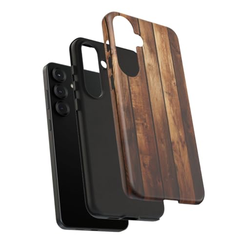 Coque Galaxy S25 Plus planche de bois marron protection mate rigide - 4