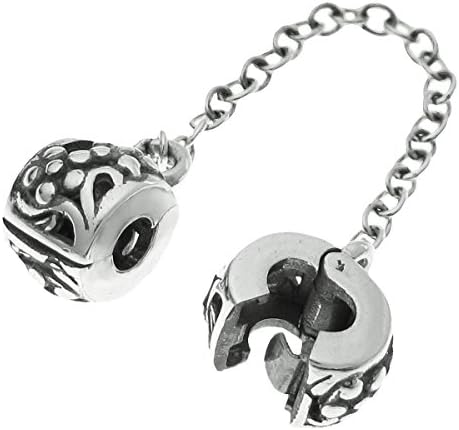 Sterling Silver Stopper Safety Chain Bead For European Charm Bracelets