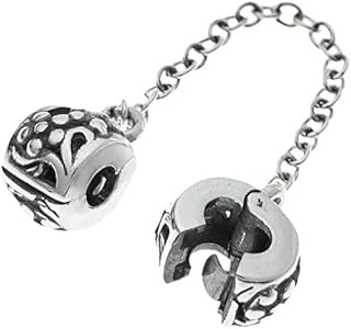 Sterling Silver Stopper Safety Chain Bead For European Charm Bracelets
