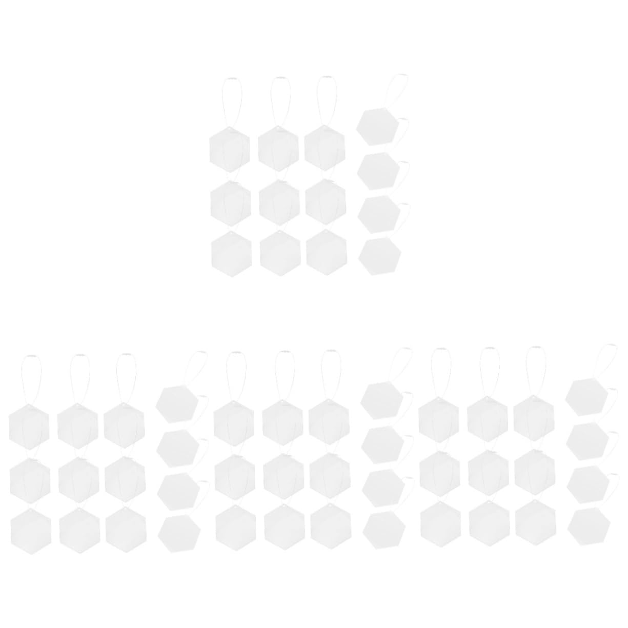 PRETYZOOM 4 Sätze Weihnachtsbaumschmuck zum Selbermachen weihnachtsdeko Weihnachts Party Kaminsims hängende Ornamente Lichterketten Scheibendekor aus Acryl Fensteranhänger Transparent