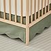 Brandream Scallop Edge Cotton Crib Skirt Toddler Bedskirt Baby Nursery Crib Bed Skirt Boho Bohemian Neutral Solid Color Vintage Sage Green Farmhouse Chic Boho Bohemian Skirt