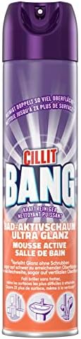 CILLIT BANG Active Foam Soap Scraps & Shine - Ultra Effective Foam Cleaner for Shower and Bathroom - Cleaning Without Wiping - 1 x 600 ml