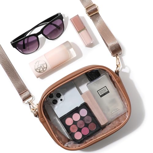 Image of TOBVZOO Clear Bag Stadium Approved, Crossbody Transparent Bag for Concerts Sports Events, Purses for Men & Women