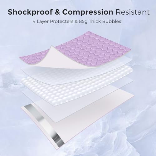 Image of Metronic Large Bubble Mailers 12x15 Inch 40 Pack Padded Envelopes Lavender | Waterproof Bubble Envelopes Opaque Cushioning Mailer for Shipping Clothes, Books, Jewelry, Small Business Packaging Supplies