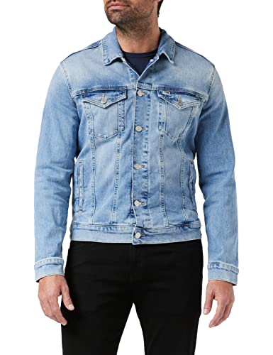 Tommy Jeans Herren RGLR TRCKR Jckt BF5111 Jacke, Denim Light, L