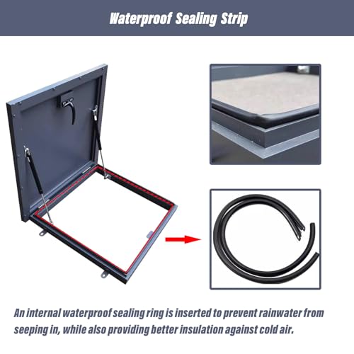 Cubierta de tragaluz impermeable de aluminio Heavy-Du ventana opaca sotano 55x55 cm 4