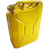 BAUPROFI 20 Liter Stahlblechkanister GGVS mit Sicherungsstift GELB...