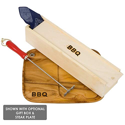 Marca para asado BBQ Fans Number 5 de acero y madera miniatura 4