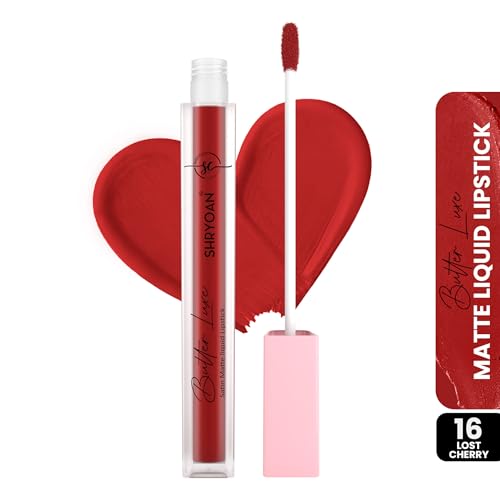 Image of Shryoan Butter Luxe Satin Matte Liquid Lipstick | Ultra Pigmented, Long-Lasting, Non-Transfer Formula, Smooth Lip Color, Weightless Finish, Silky Matte Finish (6ml) (Shade 16, Shade 16)