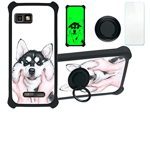 Aroepurt Coque pour Motorola Defy Coque Compatible avec Motorola Defy Coque Étui [avec Trempé 9H Protection D'écran] Case Support de Bague PC + Silicone...