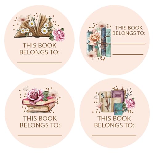 Vintage Pink Book Labels