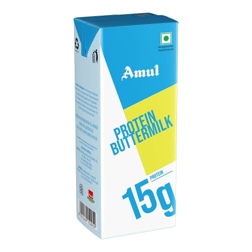 Image of Amul High Protein Buttermilk | 15g protein per pack | pack of 8 (8x200mL) | World's first