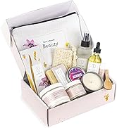 Spa Gift Set, Handmade Lavender Gift Box, Relaxing 9 pcs Package for Women, Including Soap Bar, F...