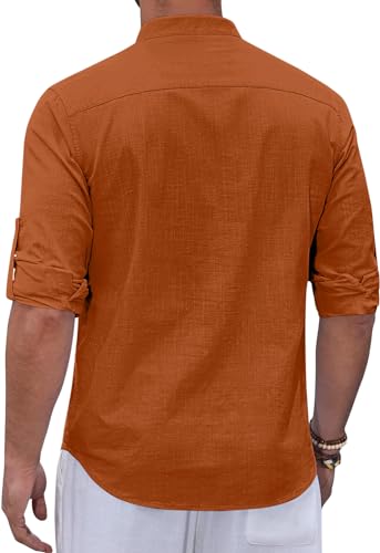 Image of Zombom Men's Kurta || Chinese Collar Long Sleeves || Straight Hip Length Kurtas || Short Kurta for Men || for Festival || Function || Occasion Wear Fancy Kurta for