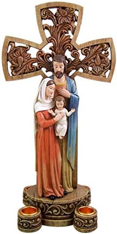 Holy Family Cross Advent Wreath 13 1/4 Inch
