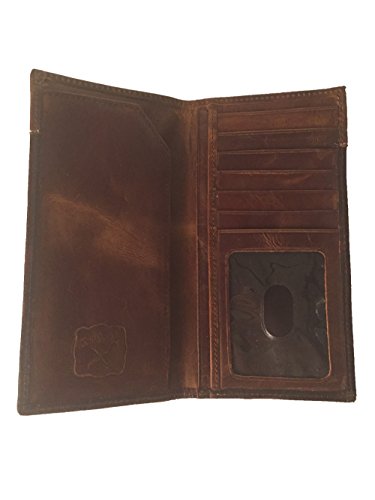 Twisted X Gator Leather Rodeo Wallet with Twisted X Logo, Brown, Medium2