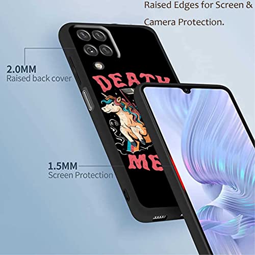 Compatible With Samsung Galaxy A12 Case, Skeleton And Unicorn Death Metal Ghost Skull Graphic For Samsung Case Women Men, Soft Silicone Stylish Shockproof Protective Case For Samsung #TOP2