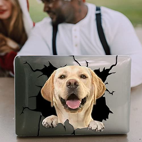 KedAiKJ 3D-Auto-Dekoration, Labrador, Riss, Vinyl, Hund, Fenster, Stoßstange, Aufkleber (25,4 x 25,4 cm)