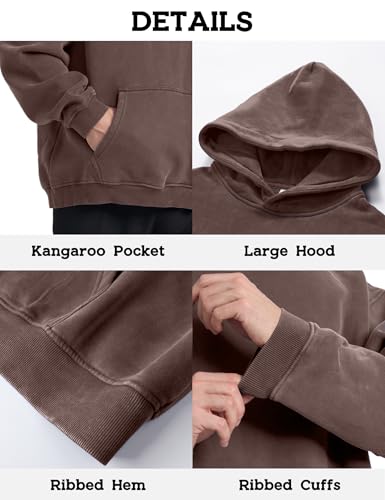 Image of Hatant Oversized Hoodie Sweatshirts for Men Couples Heavyweight Hoodies Pullover Vintage Mens Acid Wash Sweaters Clothes 2026