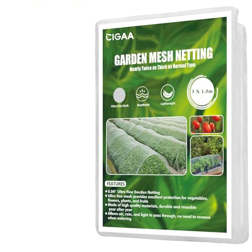 Pflanzennetz Gemüsenetz Vogelnetze Vogelschutznetz Schutznetz: 3 Pack 3x1.5m Insektenschutznetz Insektennetz zum Schützen von Gemüse Pflanzen Früchte Blumen vor Insekten Schädlings