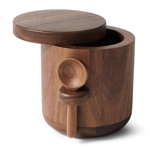 Sur La Table Black Walnut Salt Keeper, Brown