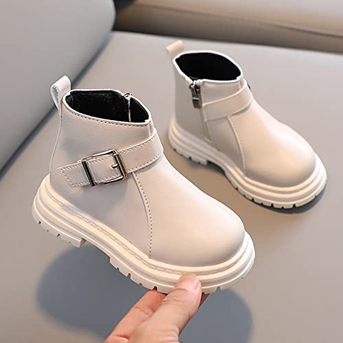 IWIHMIV Toddler Ankle Boots Girls Short Boots Kids Bow Knot Ankle Boots Side Zipper Shoes Cute Thick Heel Warm Boots4