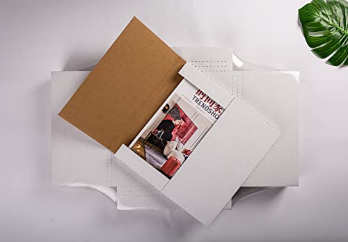 White Vinyl Record Mailers 12.5" X 12.5" X 1" Lp Records Cardboard Mailing Boxes, Multi-Depth Album Shipping Boxes, 25 Pack #TOP3