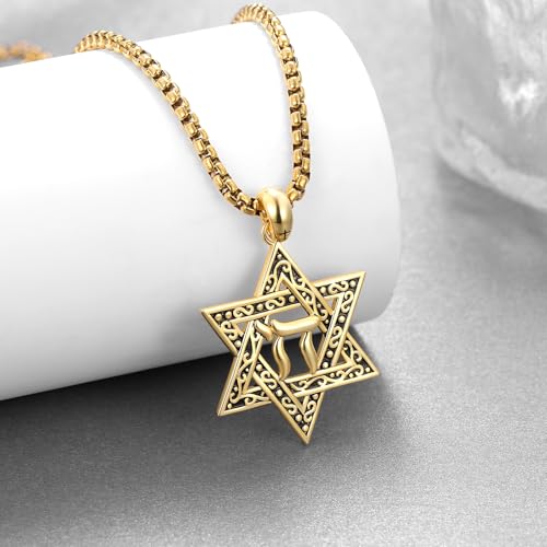 Star of David Necklace 925 Sterling Silver Star of David Necklace for Men Women Jewish Jewelry Gifts for Men Women2