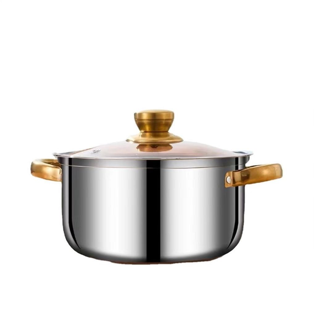 GTHTUHFD Thickened Household Food Grade Soup Steamer Stainless Steel Soup Pot Golden Ear Soup Pot