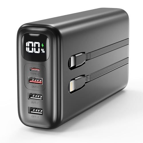 Eliegntist 51000mAh Portable Charger Built-in USB-C &