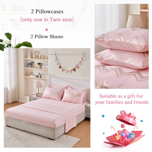 Wowelife 9945455-BO 6 Pieces Pink Twin/Twin Xl Comforter Set thumb #4
