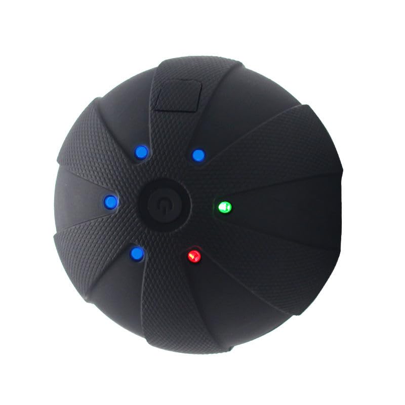 Vibrating Massage Ball for Muscle Recovery Deep Tissue Trigger Point Massager 9cm Portable Fitness & Physical Therapy Ball USB-C Rechargeable for Back Neck Feet & Gym Use