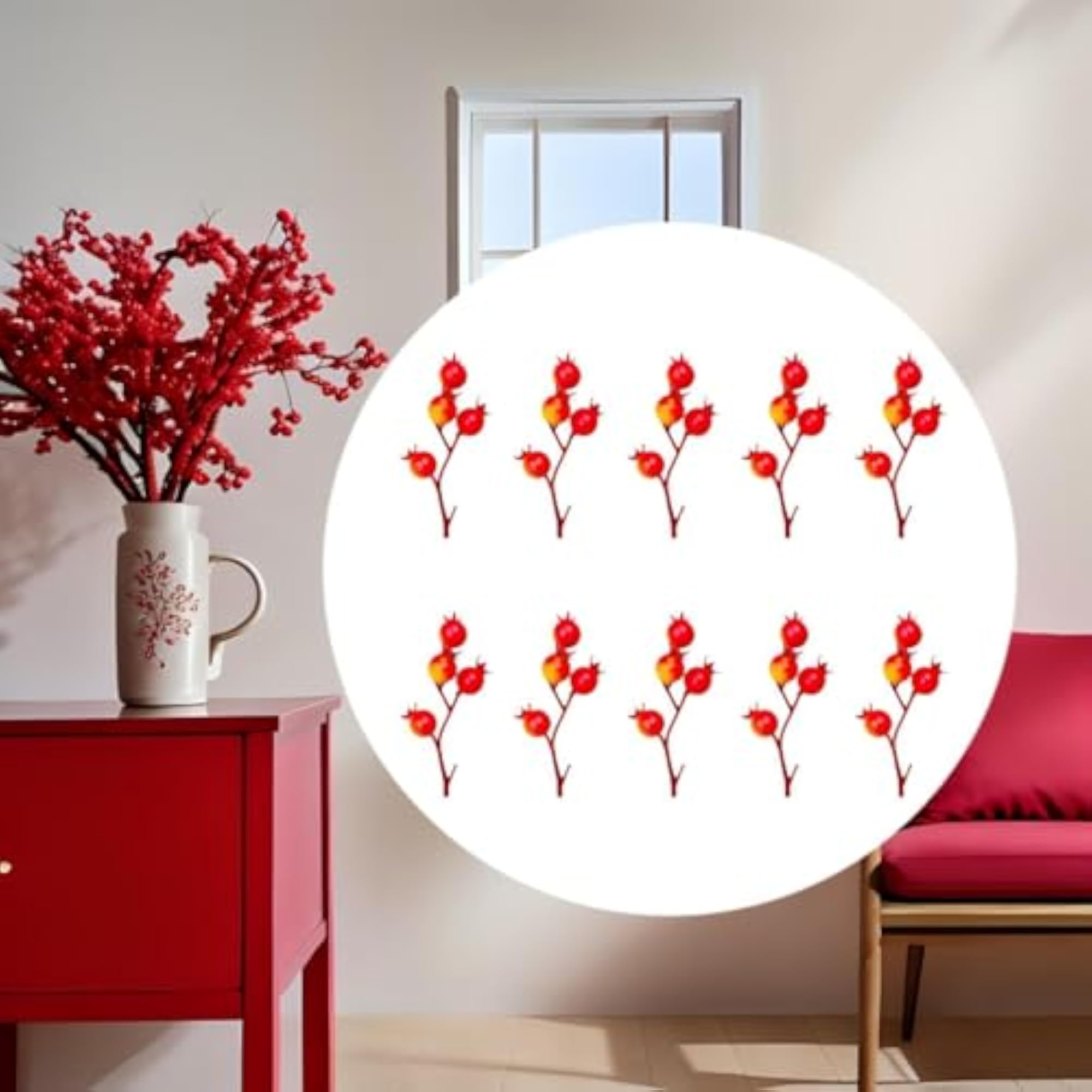 Artificial Pomegranate Tree Branch for Home Decoration