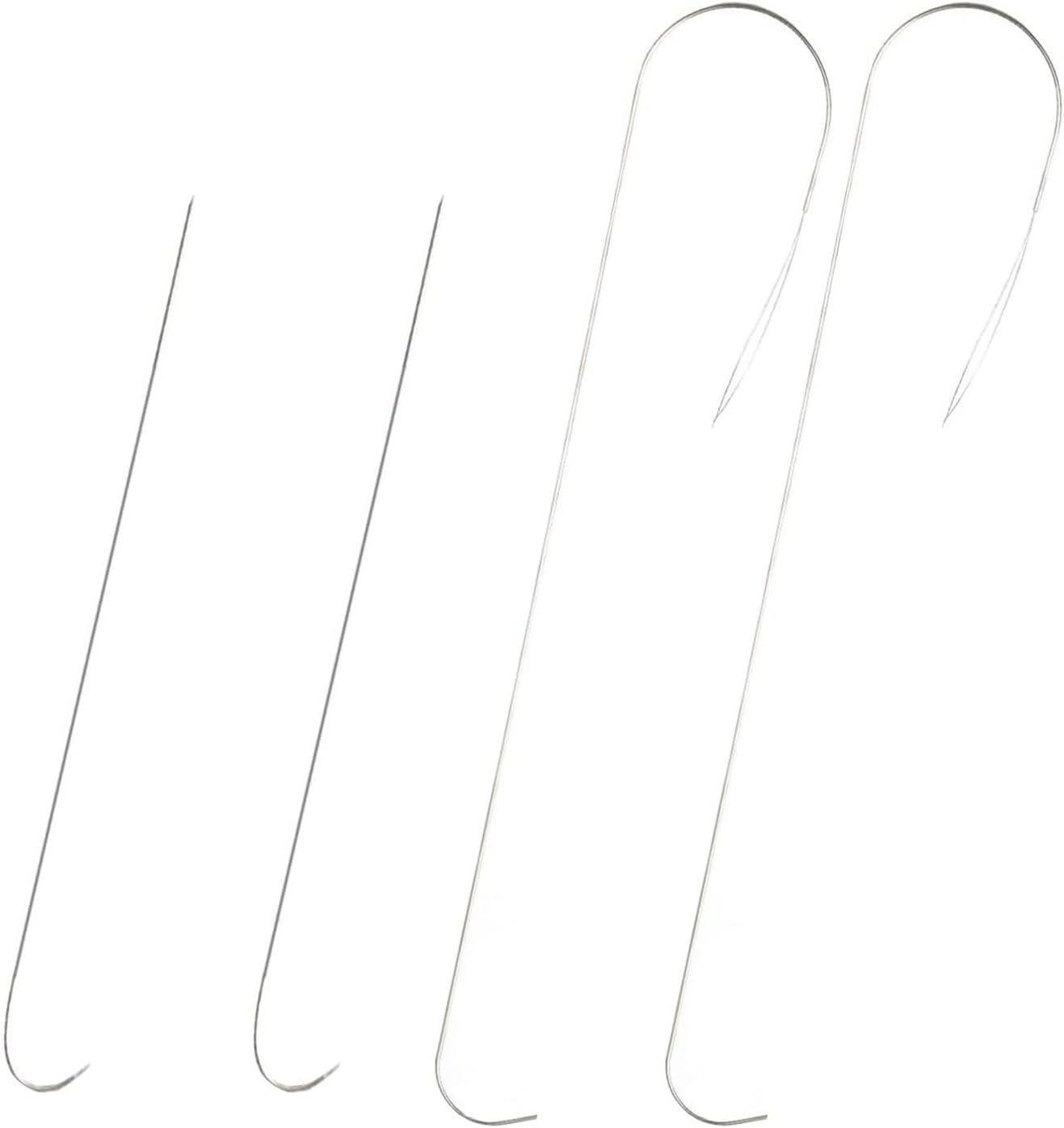 4Pcs Flexible Curved Needle Accessory Curved Beading Needle Set for Bead Spinners and Jewelry Flexible Beading Needle