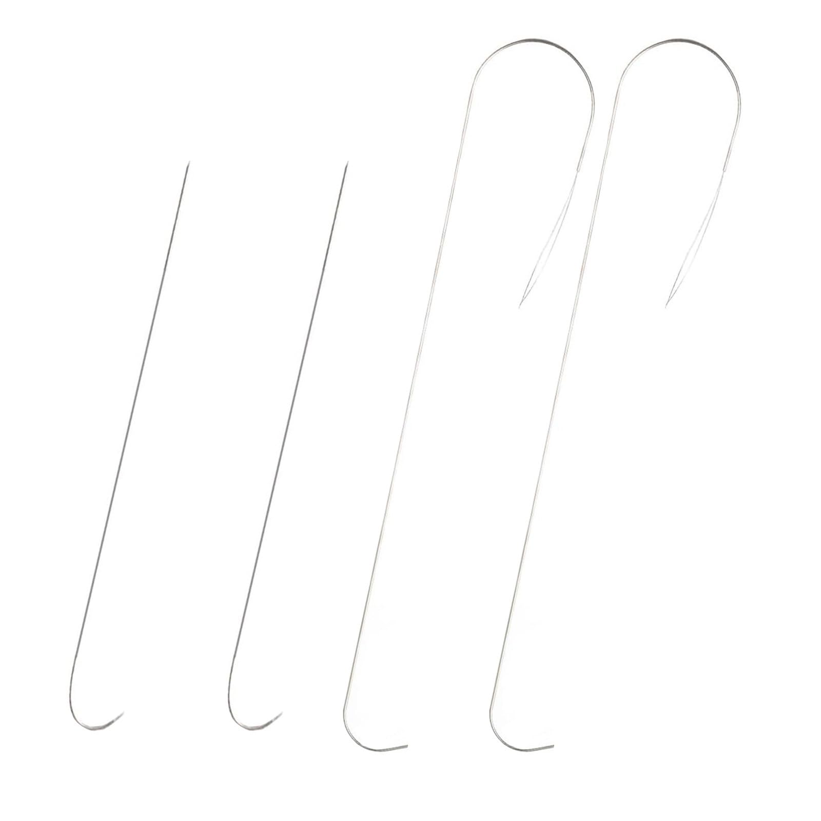 of 4 Essential Beading Tool Large Eye Curved Needle Bead Needle Threader Jewelry Crafting Beading Tools Accessories