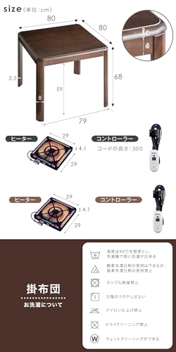 タンスのゲン こたつ2点セット 86020035(92350) の商品画像 1