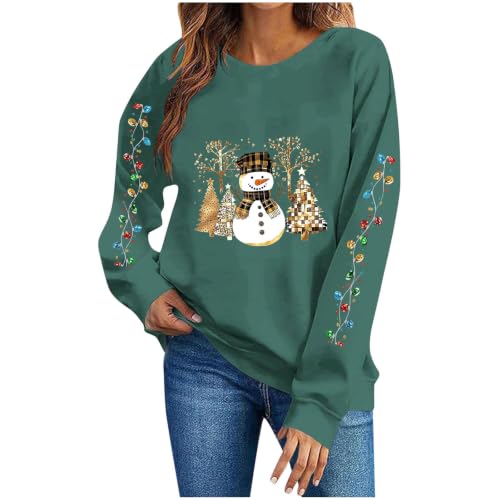 Christmas Sweatshirts For Women Graphic Holiday Casual Pullover Daily Tops - image 5