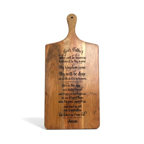 Large Lord's Prayer Wood Serving Board - 22" x 10.25"