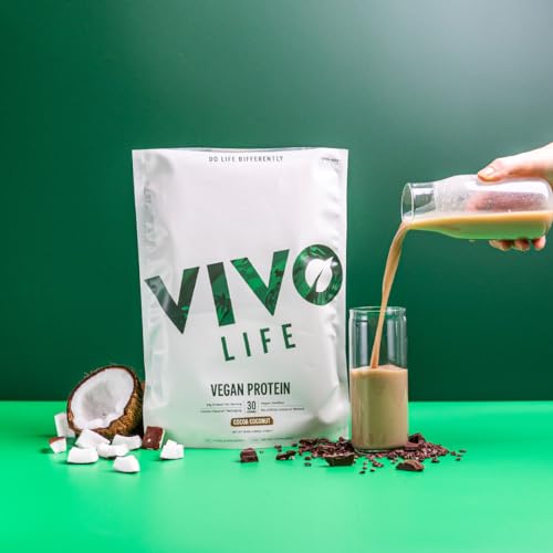 Vivo Life Veganes Proteinpulver - 21 Gramm pflanzliches Protein pro Messlöffel, 30 Portionen (900g) - Mit Himalayasalz aus Punjab Pakistan (Vanille)