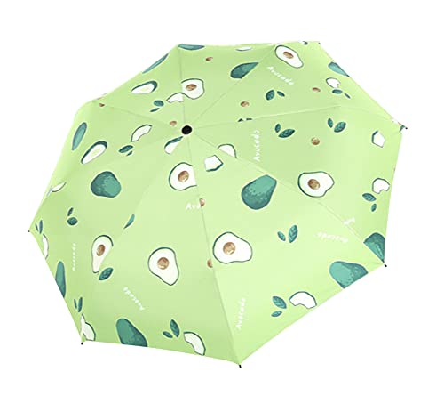 Image of House of Quirk 3-Fold Travel Umbrella - Auto Open /Close Ultra Light and Small Mini Umbrella with Carrying Pouch