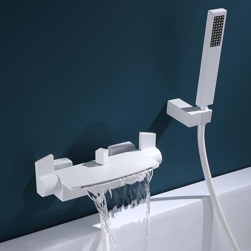 Mitigeur de bain cascade noir MOCHAMIK mural en laiton pour douche familiale