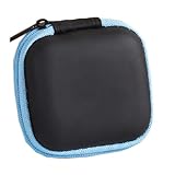 ENGFYADSY Earbud Carrying Case, Earphone Case Headphone EVA Earbud Holder for Cell Phone Accessories Organizer Mini Earbud Pouch for Wireless Earbuds, Bluetooth Headset, SD Memory Card (Blue)