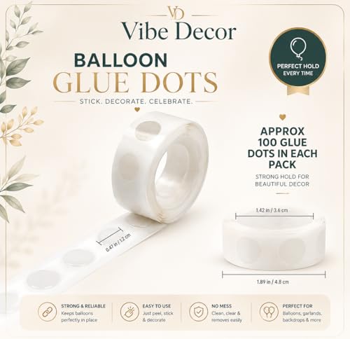 Image of Balloon Decoration Kit with Pump, Glue Dots & Arch Strip | DIY Balloon Arch Set Decoration | Balloons Tool Kit.